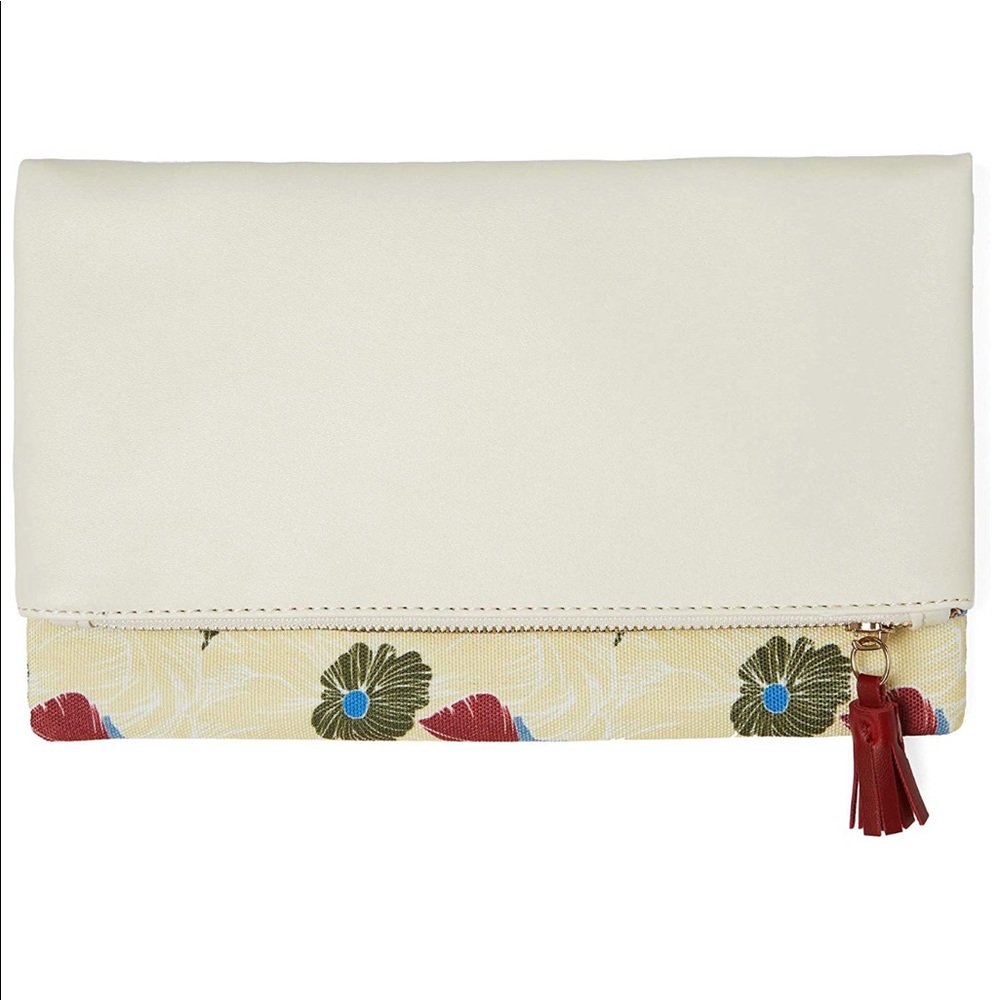 Rachel Pally Reversible Clutch Tan Floral Bloom - Picture 3 of 11
